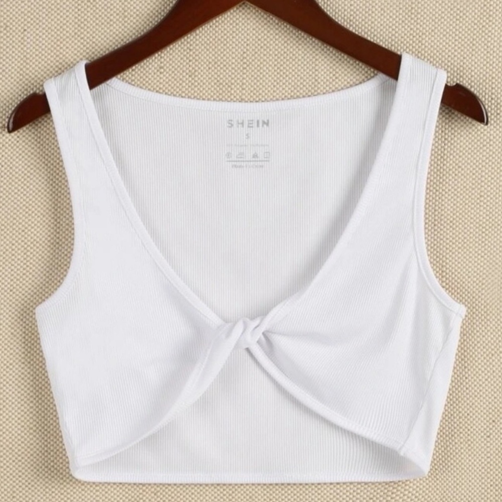 White crop top
